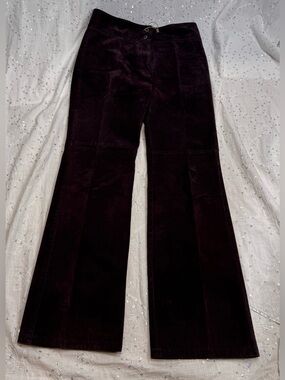 Vintage 90s Skott’s Suede Bootcut Pants Deep Plum Color– Size 4 ( 32” Waist)